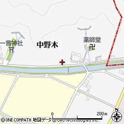 福井県若狭町（三方上中郡）中野木周辺の地図
