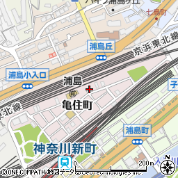神奈川県横浜市神奈川区亀住町4周辺の地図