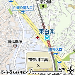 釜寅　東白楽店周辺の地図