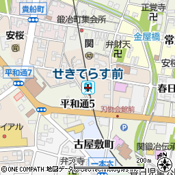 岐阜県関市周辺の地図