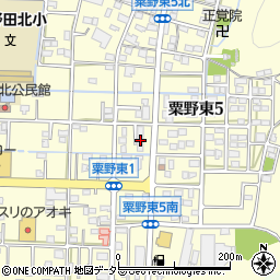 ホワイト急便大洋舎粟野東店周辺の地図