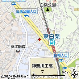ファミリーマート東白楽駅前店周辺の地図