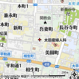 岐阜県関市住吉町周辺の地図