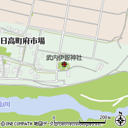 武内伊智神社周辺の地図