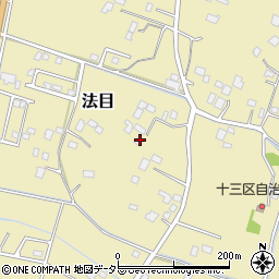 千葉県茂原市法目周辺の地図