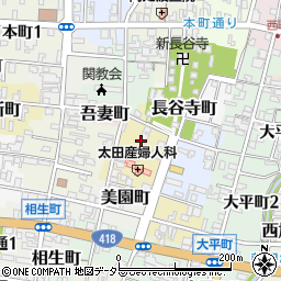 岐阜県関市西門前町周辺の地図