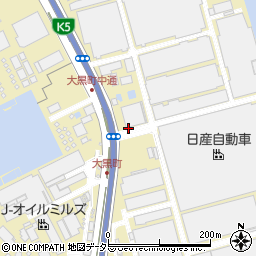 日産自動車横浜工場三地区正門前周辺の地図