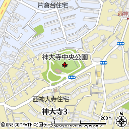 神大寺中央公園周辺の地図