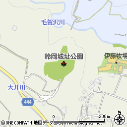 鈴岡城址公園周辺の地図
