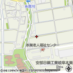 岐阜県本巣市曽井中島周辺の地図