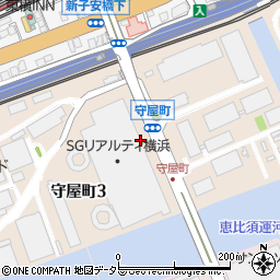 神奈川県横浜市神奈川区守屋町周辺の地図