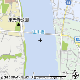 山川橋周辺の地図