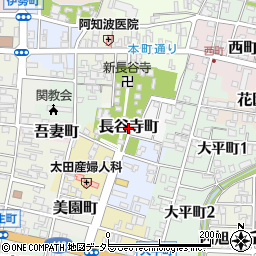 岐阜県関市長谷寺町周辺の地図