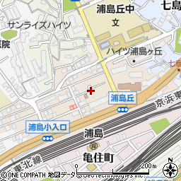 神奈川県横浜市神奈川区浦島丘周辺の地図