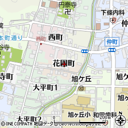 岐阜県関市花園町周辺の地図