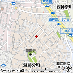 神奈川県横浜市神奈川区斎藤分町周辺の地図