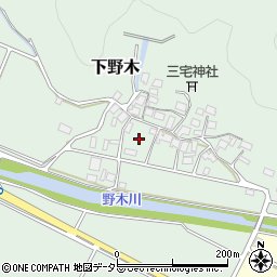 福井県三方上中郡若狭町下野木周辺の地図