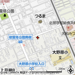 セブンイレブン大和上草柳７丁目店周辺の地図