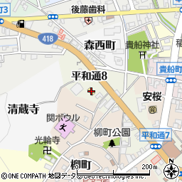 岐阜県関市平和通8丁目15周辺の地図