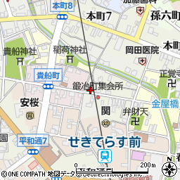 岐阜県関市十軒町周辺の地図