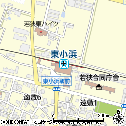東小浜駅周辺の地図