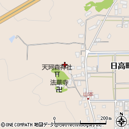 兵庫県豊岡市日高町山本周辺の地図