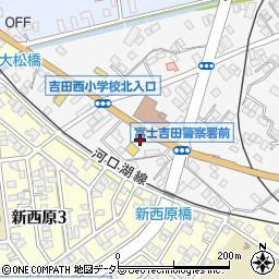 ワークマン富士吉田松山店駐車場周辺の地図