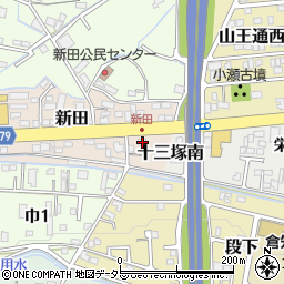 岐阜県関市新田74周辺の地図