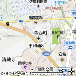 岐阜県関市平和通8丁目7周辺の地図