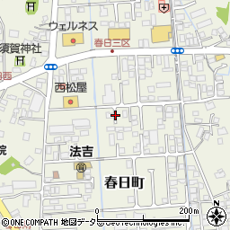 島根県松江市春日町周辺の地図