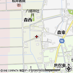 岐阜県岐阜市森西83周辺の地図