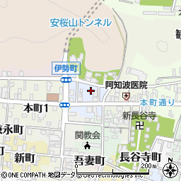岐阜県関市伊勢町周辺の地図