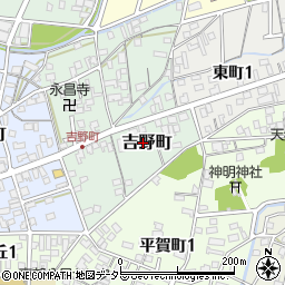 岐阜県関市吉野町周辺の地図