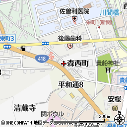栗田表具店周辺の地図