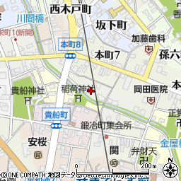 岐阜県関市吐月町周辺の地図