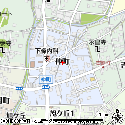 岐阜県関市仲町周辺の地図