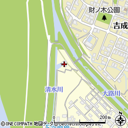 清水川排水機場周辺の地図