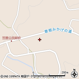岐阜県恵那市笠置町姫栗86周辺の地図