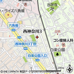 ナビパーク西神奈川第８駐車場周辺の地図