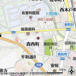 岐阜県関市森西町11周辺の地図