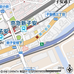 子安ランプ入口周辺の地図