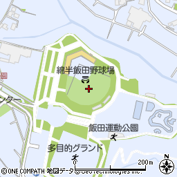 綿半飯田野球場周辺の地図