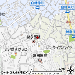 神奈川県横浜市神奈川区白幡東町3-7周辺の地図