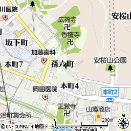 岐阜県関市孫六町周辺の地図