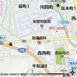 岐阜県関市栄町2丁目周辺の地図