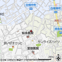 神奈川県横浜市神奈川区白幡東町3-4周辺の地図