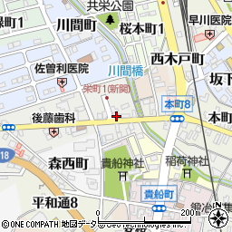 岐阜県関市栄町1丁目周辺の地図