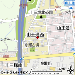岐阜県関市山王通西周辺の地図