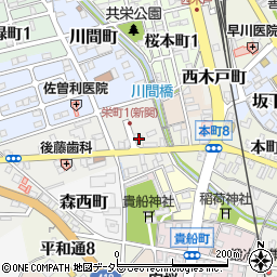 岐阜県関市栄町1丁目10周辺の地図