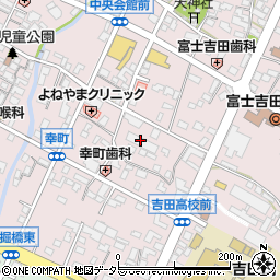 東京電力新富士吉田寮周辺の地図